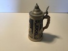 Vtg  German Beer Stein With Pewter Lid