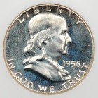 1956 Proof Franklin Half Dollar 50c - Ngc Graded Pf66  toned W  Old Fatty Holder