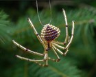 Gold   Garnet Christmas Beaded Spider Ornament Legend Of The Christmas Spider