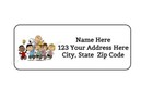 30 Cartoon Dog And Friends Personalized Return Address Labels 1 In X 2 625 In