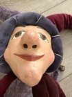Vintage Signed Folk Art Jester Marotte Court Fool Hand Painted Papier M  ch   Ooak