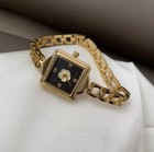 Gold Vintage Style Flower Unique Dainty Women   s Wrist Watch