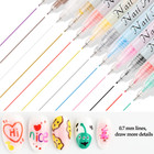 Nail Art Graffiti Pen Set 12pcs Waterproof Painting Marker Pen Black White Drawi
