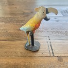 Vintage John Wright Cast Iron Parrot Bottle Opener Perch Bird Figural 1940s