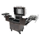 Coffee Rolling Makeup Train Case Beauty Salon Trolley Cosmetic Organizer Box New