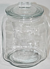 Planters Glass Octagon Countertop Canister With Peanut Lid 3   Salted Peanuts Jar