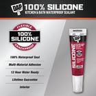 Dap 2 8 Oz  Kitchen   Bath 100  Silicone Rubber Sealant  White 7079800750 Dap
