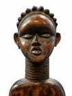 African Baule Style Tribal Wood Female Figure Sculpture Statue Carved Art 34   