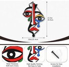 Colorful Abstract Face Metal Wall Art Picasso Style Geometric Sculpture