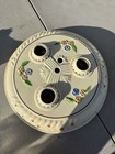 Vintage Art Deco Porcelain Ceiling Mount Light Fixture Floral Accents 3 Bulb