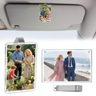 2pcs Car Sun Visor Photo Clips  Acrylic Universal Magnetic Transparent Frames 