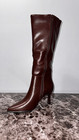 Top Moda Women   s Brown Faux Leather Heeled Boots Size 6 New In Box