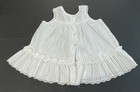 Vintage Bryan White Ruffled Pinafore Dress Stripes Toddler Girl Size T2