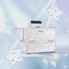 Makeup Train Case Cosmetic Box Portable Makeup Case Organizer 2 Trays Makeup   