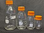  4 pk  Lab Glass Gl-45 100ml  250ml  500ml  1l  2l Reagent Media Storage Bottles