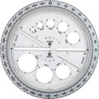360 Degree Helix Angle Circle Maker Template Ruler 6 Inch Drawing Tool