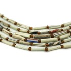 White Afghan Ancient Roman Glass Tube Beads-  Recycled Glass Bangle  2701a750 