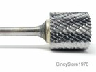 Sb9d Cylindrical End Tungsten Carbide Burr Bur Cutting Tool Die Grinder Bit 1 4 