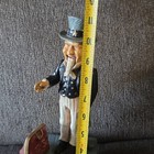 Vintage Uncle Sam Cast Iron Mechanical Coin Bank Working Good Condition
