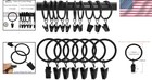 100 Pack Vintage Black Metal Curtain Rings With Clips - 1 5   Interior Diameter