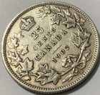 1902-h Canada 25 Cents Silver Higher Grade Diamonds