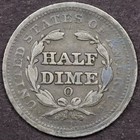 1854-o Arrows Seated Liberty Half Dime - Vf Details
