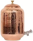 100  Pure Copper Water Dispenser Hammered Water Pitcher Container Pot 5 Litre