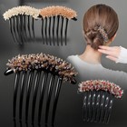 Women Elegant Hair Comb Clip Rhinestone Crystal Wedding Hairpin Bridal Headwear 
