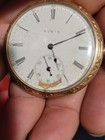 Elgin 14kt Yellow Gold Filled Manual Wind Antique Pocket Watch Running