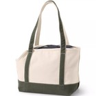 Landsend Canvas Dog Tote Carrier - Natural dark Olive Green