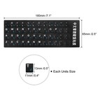Chinese Keyboard Stickers Black Background W Blue White Letter 3pcs