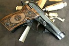 Beretta F81 81fs 81bb 81f F84 Turkish Walnut Grips Handmade  Floral Fancy Grips