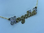 Personalized 14k Gold Plated  Name Plate Chain Necklace   Choose Any Name