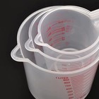 3pcs Measuring Cups Set 250 500 1000ml Plastic Liquid Measuring Beaker Baking