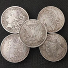 Lot Of 5 1878-1892 Cc Morgan American Silver Dollars - Uncirculated Mixed Dates