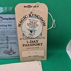 1981 Walt Disney World Magic Kingdom 1 Day Passport Junior Ticket Parking Ticket