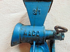 Vintage Maco 3 1 Cast Iron Hand Crank Blue Seed Herb Nut Grinder Tabletop