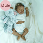 Black Reborn Baby Doll Silicone Full Body Girl 18 Inch Realistic Newborn