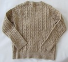 Gap Tan 100  Cotton Cable Knit Crewneck Sweater - Toddler Boy s Size 5t - New