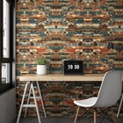 Lacheery Peel And Stick Brick Wallpaper Brown Blue Brick Removable Wallpaper    