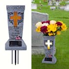 Solar Cemetery Grave Vase With Led For Fresh Artificial Flowers Headstones