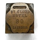 Antique Printing Letterpress Printers Block Cut St  Cloud Hotel La Crosse