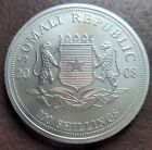 Rare 2008 Somalia Elephant 1 Oz Silver 100 Shillings Low Mintage
