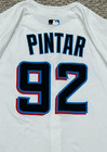 Pintar Size 44  92 2025 Miami Marlins Game Used Jersey Issued Home White Mlb