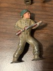 Vintage Infantry Barclay manoil Wwii Toy Soldiers   Husky Warrior Tanker Truck