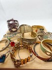 Lot Of 30  Vintage   Estate Cuffs Bangles Hinged Bracelets Mixed Styles