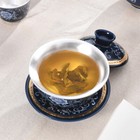 999 Sterling Silver Gaiwan Handmade Traditional Craft Porcelain Tureen Saucer