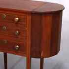 Antique Martha Washington Mahogany Sewing Stand With Project Pockets  Circa 1930