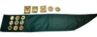 Vintage 1950s Boy Scout Sash 14 Merit Badges Dark Green 9 Sewn 5 Loose Patches