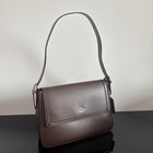 Coach Cce57 Etta 29 Flap Bag Shoulder Bag Leather Brown Free Shipping Usa